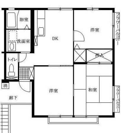 飾磨駅 徒歩4分 2階の物件間取画像